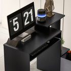 HOMCOM 39.25" Computer Desk with Sliding Keyboard Tray - Black-Assembly required