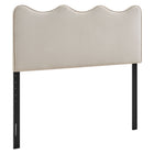 Modway Athena Stain-Resistant Performance Velvet Full Size Headboard - Almond-Stain-Resistant Performance Velvet