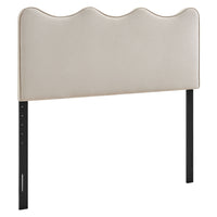 Modway Athena Stain-Resistant Performance Velvet Full Size Headboard - Almond-Stain-Resistant Performance Velvet