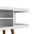 Manhattan Comfort Utopia 53.14" Modern TV Stand - White Matte-Includes 2 Center Shelves and 2 Large Open Side Compartments