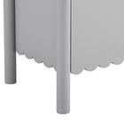 Modway Emmeline 66" 4-Door Scalloped Sideboard Cabinet - Light Grey-9