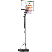 Soozier Portable Basketball Hoop with 33" Shatterproof Board-One-grip adjustable rim helps players of all ages change the hoop height easily
