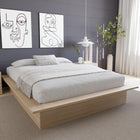 Nexera - Lit plateforme Queen Malibu en chêne blond naturel-9