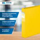 Davis Group Super économie, Reliure à anneaux en “D” inclinés 1.5 po, paquet de 6 – Jaune-Anneau En D, Non Verrouillable