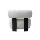 Manhattan Comfort Bartow 30.7" Mid-Century Modern Upholstered Accent Chair - Ivory and Black-27.2" L x 22" W x 32.7" H