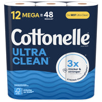 Cottonelle Ultra CleanCare Mega Roll Toilet Paper - 12 Pack-284 sheets per roll