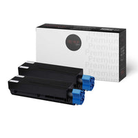 Premium Tone Okidata 44917601 Alternative Toner - Black - 2 Pack-Compatible toner