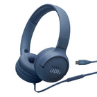 JBL Tune 520C USB-C Hi-Res Wired On-Ear Headphones - Blue-Hi-Res audio