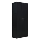 Manhattan Comfort Hopkins 29.61" Modern 7-Shelf Storage Closet - Black-16.11" L x 29.61" W x 71.11" H