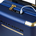 Champs Luxe 3-Piece Luggage Set - Navy-Lightweight Polycarbonate Material