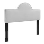 Modway Soleil Performance Velvet Twin Bed - Light Grey-Reinforced Center Beam and Support Legs