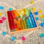 TickiT - Plateau miroir en forme de cube de pierres précieuses - Ensemble de 101-7