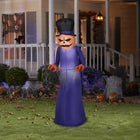 GEMMY Airblown Inflatable Halloween Pumpkin Reaper with Top Hat - 60"-Self-inflates in seconds