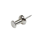JAM Paper Colourful Push Pins - Silver - 100 Pack-Used to pin important papers or pictures to Bulletin Boards, Cork Boards, Calendars, and Walls