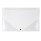 JAM Paper - Portefeuille en plastique avec fermeture à pression - grand - 11 x 17 x 3/4 - Transparent-Portefeuille en plastique transparent avec fermeture à pression