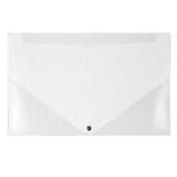 JAM Paper - Portefeuille en plastique avec fermeture à pression - grand - 11 x 17 x 3/4 - Transparent-Portefeuille en plastique transparent avec fermeture à pression