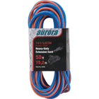 Aurora Tools - Cordon rallonge en caoutchouc TPE avec indicateur lumineux, Toutes saisons, AWG 14/3, 3 prise(s), Longueur de 50'-Enveloppe tout temps ultra-flexible qui offre une performance supérieure à des températures extrêmes de -50°C à 105°C