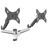 ShoppingAll Pneumatic Dual Gas Spring Dual Monitor Wall Mount - White-Hold two 15"-32" monitors or TV that weigh 17.6lb/8kg or less each