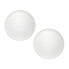 Casa Domani - Plateau Rond Solare en crème 33 cm - Lot de 2-Fabriqué en grès