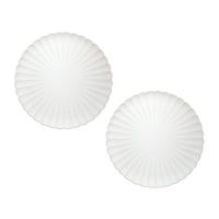 Casa Domani - Plateau Rond Solare en crème 33 cm - Lot de 2-Fabriqué en grès
