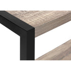Monarch Specialties 2083 Accent Table - 22"H/Dark Taupe/Black Metal-Finished on all sides for flexible placement in living rooms, bedrooms, or any room in need of a side table