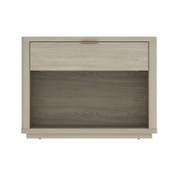 Manhattan Comfort - Table de nuit moderne Evelyn 32" à 1 tiroir - Naturel-Table de nuit moderne pour chambre et salon