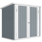 Outsunny - Abri de rangement en métal 5 pi x 3 pi - gris clair-Espace de rangement spacieux pour outils de jardin, équipements d’entretien de pelouse ou fournitures de piscine  
