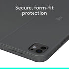 Logitech Combo Touch iPad Pro 13" (M4&M5) 2024 Keyboard Case - Graphite - English-Secure, form-fit protection: The uniquely sturdy, yet lightweight iPad keyboard case keeps your iPad safe from scuffs and scratches, so you can take it anywhere with total peace of mind 