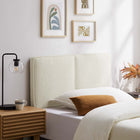 Modway Lindee Boucle Fabric Twin Headboard - Cream-Dense Foam Padding