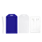 Beslayn - Étiquettes de bagages lourdes avec boucles en plastique - Couverture de fenêtre et inserts inclus - Bleu royal - Pack de 20-Tient votre carte de visite ou l'insert inclus