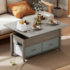 HOMCOM Lift Top Coffee Table with Storage and Charging Station - Dark Grey-With two AC outlets and two USB ports, keeping your devices charged easily