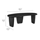 Modway - Vetra Libre en forme de rein Table basse - Noir-Design moderne du milieu du siècle