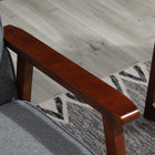 HOMCOM - Canapé loveseat 44,5 po pour chambre avec cadre en bois - gris-Patins de pieds réglables pour une stabilité sur sol irrégulier 
