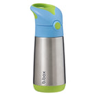 b.box - Insulated Drink Bottle - 350ml - Ocean Breeze-Leak-proof straw lid with push-button opening for little hands