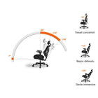 COUGAR - Fauteuil inclinable et pivotante en maille Speeder One - Noir-Roulettes surdimensionnées (75 mm): Les grandes roulettes améliorent la stabilité et sont équipées d’un manchon sur les rayons pour éliminer le bruit et réduire la friction, permettant au Speeder One de glisser doucement et silencieusement sur toutes les surfaces.