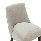 Manhattan Comfort - Beever tabouret de comptoir moderne 48 cm en chenille capitonnée - taupe-Cadre en bois d’hévéa avec finition noyer foncé