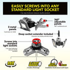 Bell+Howell TriBurst Colour Select LED Shop Light - 5500 Lumen-Tri-Panel Design: The Triburst Color Select features 3 adjustable metal light panels, allowing you to direct the light a full 360°, lighting up every corner and crack of your home or garage.