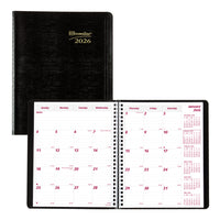 Brownline 2026 Essential 14-Month Monthly Planner - 8-7/8" x 7-1/8" - Black - English-14-Month: December 2025 to January 2027