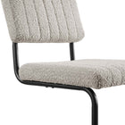 Modway Parity Boucle Dining Side Chairs - Black/Taupe - 2 Pack-10