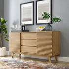 Modway Render 63" Sideboard Buffet Table TV Stand - Oak-Modern TV Stand For TVs up to 70"
