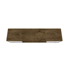 Manhattan Comfort Bradley 62.99" Mid-Century Modern TV Stand - Rustic Brown and White-14.17" L x 62.99" W x 26.57" H