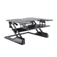 TygerClaw Sit-Stand Workstation Stand (TYDS14013)-Stepless height adjustment allows a comfortable standing or sitting position as you want