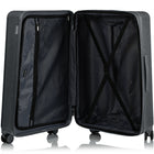 CHAMPS Luggage Iconic II 3-Piece Hardside 8-Wheeled Expandable Luggage Set - Silver-Expansion on all 3 pcs