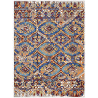 Modway - Centehua Aztèques du Sud-Ouest en détresse Tapis de 5 pi l x 8 pi L - Multicolore-Tapis coloré de la région aztèque du sud-ouest