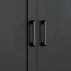 HOMCOM Modern 23.6" L Buffet Cabinet with Storage - Black-Smooth particleboard surface for easy maintenance