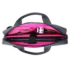 Vangoddy - Sac messager 2 en 1 Wave pour ordinateur portable 13 pouces - Gris/Rose-Dimensions intérieures . 14,5 po x 11 po x 2 po