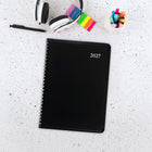 Staples 2027 Monthly Planner - 7-1/2" H x 9" W - Assorted - Bilingual-Twin coil bound