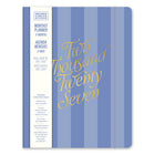 Orange Circle Studio Cabana Stripes Just Right Monthly Planner  - 7.5" x 9.75" - Assorted Colours - Bilingual-Features elastic band for closure and interior storage pocket