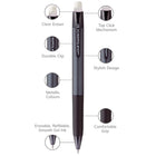 uni-ball Erasable Gel Retractable Pens - 0.7mm - Black- 12 Pack-0.7mm Medium Point