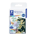 Staedtler Metallic Paint Pans – 12 Assorted Colours-Use with watercolour brush/water brush